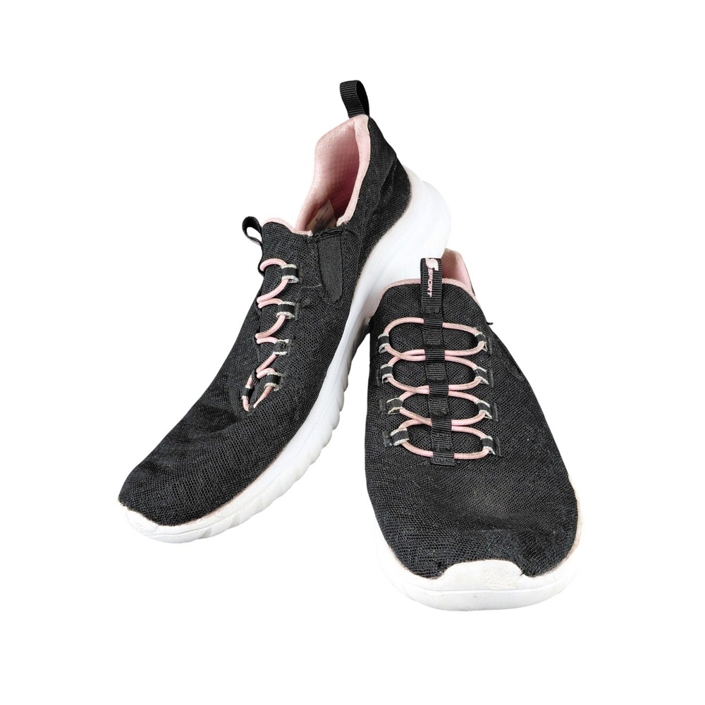 S Sport by Skechers Women's Black Pink Slip On‎ Athletic Shoes Size 5